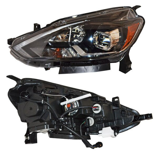 Faro para Nissan Sentra 2017, 2018, 2019 - Con Lupa, con LEDS, de 7 Pines, Izquierdo