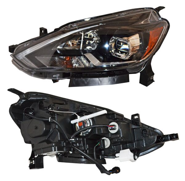 Faro para Nissan Sentra 2017, 2018, 2019 - Con Lupa, con LEDS, de 7 Pines, Izquierdo