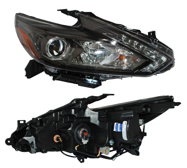Faro para Nissan Altima 2017, 2018 Fondo Negro LEDS - Derecho