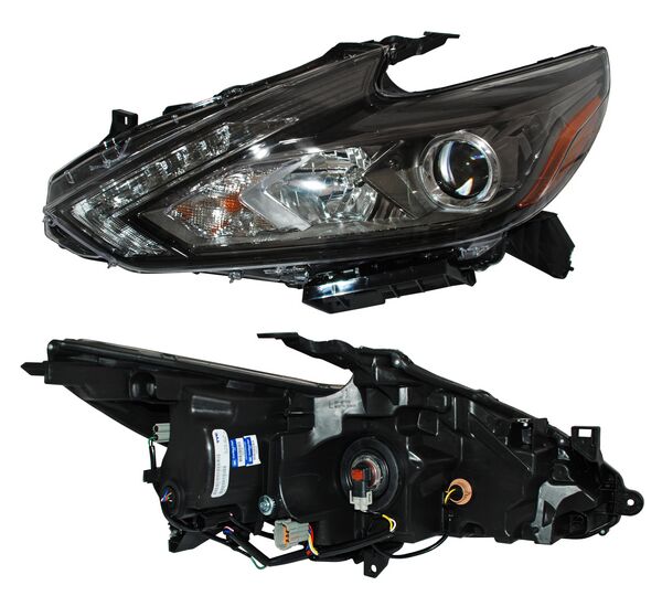 Faro para Nissan Altima 2017, 2018 Fondo Negro LEDS - Izquierdo