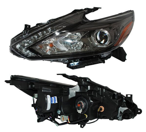 Faro para Nissan Altima 2017, 2018 Fondo Negro LEDS - Izquierdo