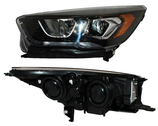 Faro para Ford Escape 2017, 2018, 2019 - Con Luz de Día, Fondo Negro - Izquierdo