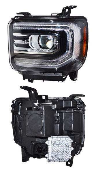 Faro para GMC Sierra 2016, 2017, 2018 Para Xenon, Fondo Negro, Izquierdo