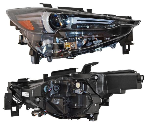 Faro para Mazda CX-5, CX5 2018, 2019, 2020, 2021 - Con Motor, LEDS, con Funcion de Luz Adaptable, con Esquina Cromada, Derecho