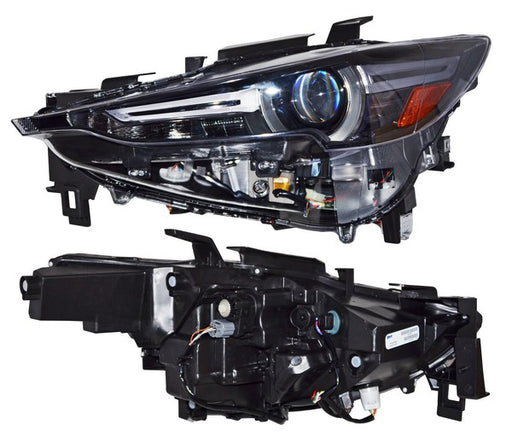 Faro para Mazda CX-5, CX5 2018, 2019, 2020, 2021 - Con Motor, LEDS, con Funcion de Luz Adaptable, con Esquina Negra - Izquierdo