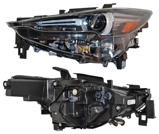 Faro para Mazda CX-5, CX5 2018, 2019, 2020, 2021 - Con Motor, LEDS, con Funcion de Luz Adaptable, con Esquina Cromada, Izquierdo