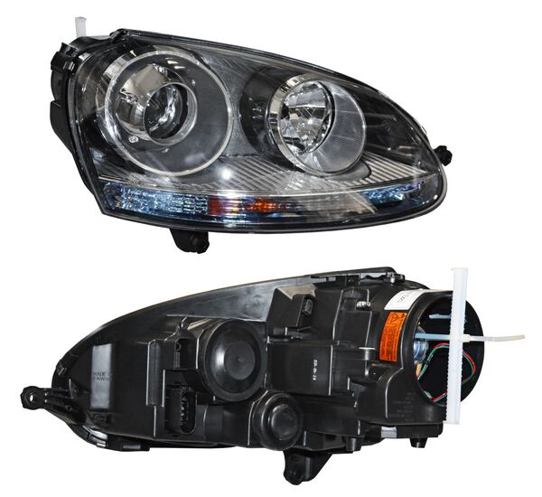 Faro para Volkswagen Bora GLI, GTI 2006, 2007, 2008, 2009, 2010 Para Xenon Fondo Negro, Derecho