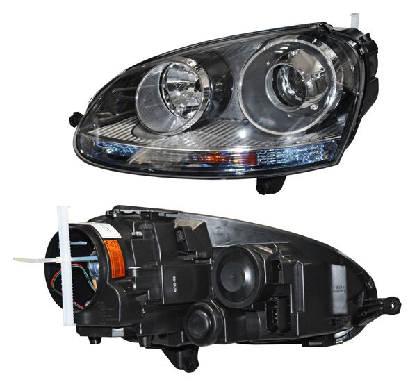 Faro para Volkswagen Bora GLI, GTI 2006, 2007, 2008, 2009, 2010 Para Xenon Fondo Negro, Izquierdo
