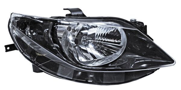 Faro para Seat Ibiza 2010, 2011, 2012 Un As Fondo Negro, Derecho