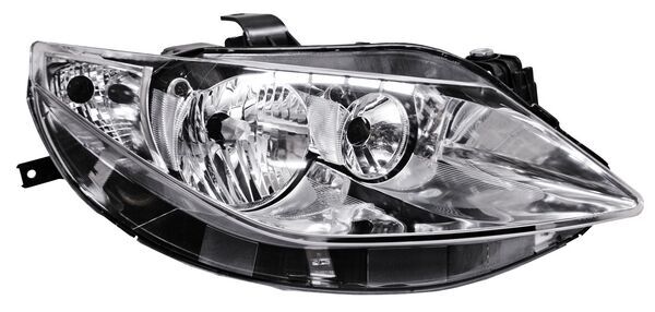 Faro para Seat Ibiza 2010, 2011, 2012 Doble As Fondo Cromado - Derecho