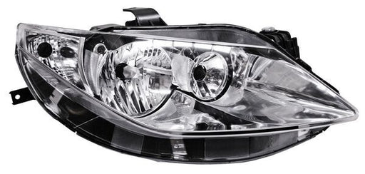 Faro para Seat Ibiza 2010, 2011, 2012 Doble As Fondo Cromado - Derecho