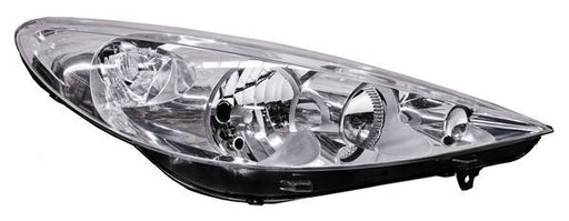 Faro para Peugeot 207 2008, 2009, 2010, 2011, 2012, 2013 Fondo Cromado - Derecho