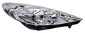Faro para Peugeot 207 2008, 2009, 2010, 2011, 2012, 2013 Fondo Cromado - Derecho