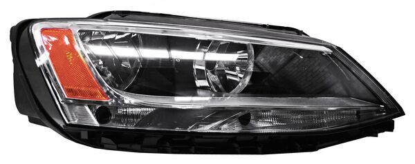 Faro para Volkswagen Jetta Bicentenario 2010, 2011, 2012, 2013, 2014, 2015, 2016, 2017, 2018 para 2 Cuartos Reflejante Ambar Derecho
