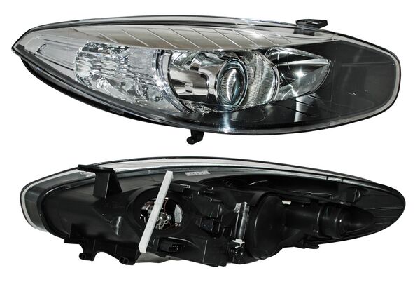 Faro para Fluence 2013, 2014, 2015, 2016, 2017, 2018 - Con Motor, Filo Negro, Derecho