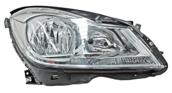 Faro para Mercedes Benz Clase C 2012, 2013 Fondo Cromado - Derecho
