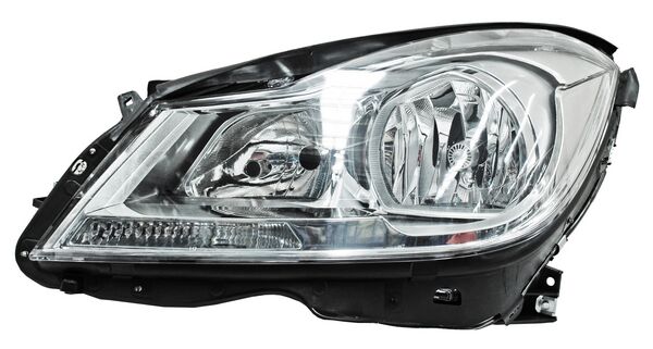 Faro para Mercedes Benz Clase C 2012, 2013 Fondo Cromado Izquierdo