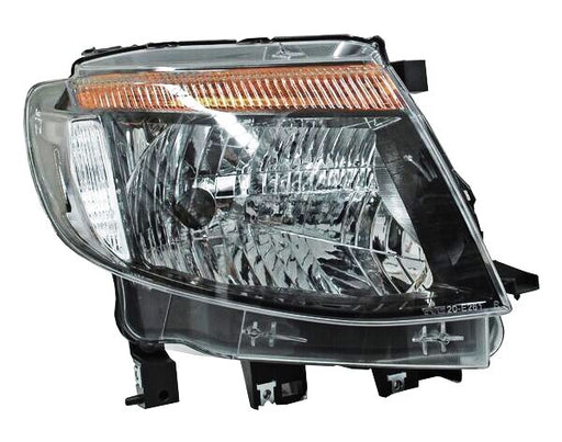 Faro para Ford Ranger 2013, 2014, 2015, 2016 - Fondo Negro, Derecho