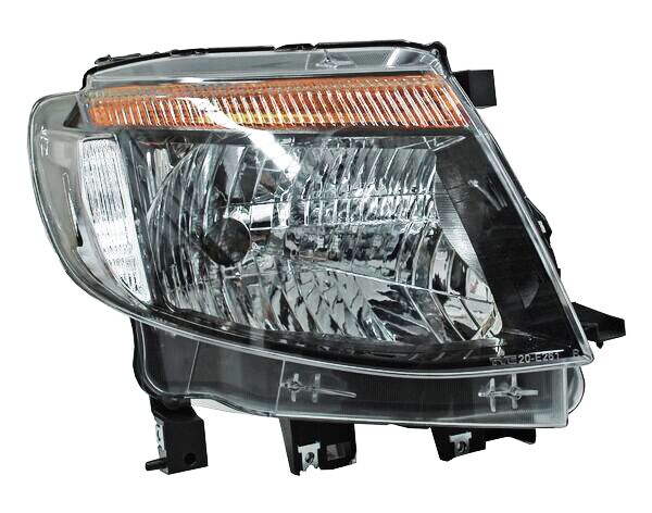 Faro para Ford Ranger 2013, 2014, 2015, 2016 - Fondo Negro, Derecho