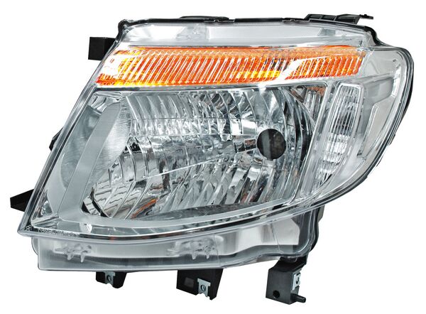 Faro para Ford Ranger 2013, 2014, 2015, 2016 - Fondo Cromado Sin Motor Izquierdo
