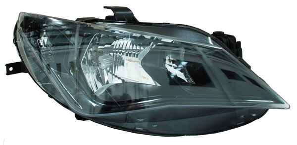 Faro para Seat Ibiza 2013, 2014, 2015, 2016, 2017 Doble As Fondo Negro Con Motor, Derecho