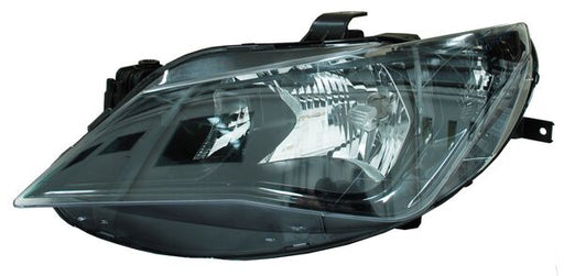 Faro para Seat Ibiza 2013, 2014, 2015, 2016, 2017 Doble As Fondo Negro Con Motor, Izquierdo
