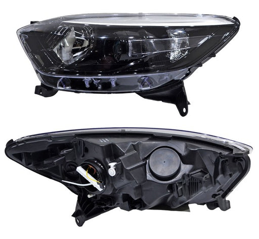 Faro para Renault Captur 2018, 2019, 2020, 2021, 2022 - Fondo Negro Filo Cromado Con Motor, Izquierdo