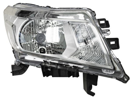 Faro para Camioneta para Nissan NP300, para Nissan Frontier 2016, 2017, 2018, 2019, 2020 - Fondo Cromado - Derecho