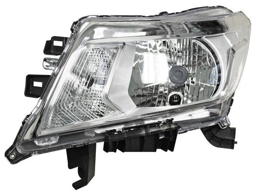 Faro para Camioneta para Nissan NP300, para Nissan Frontier 2016, 2017, 2018, 2019, 2020 - Fondo Cromado - Izquierdo
