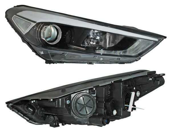 Faro para Hyundai Tucson 2016, 2017, 2018 - Electrico Con Motor, 7 Pines Derecho
