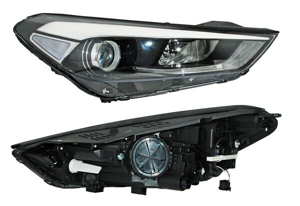 Faro para Hyundai Tucson 2016, 2017, 2018 - Electrico Con Motor, LEDS, de 7 Pines - Derecho