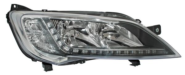 Faro para Fiat Ducato/ Manager 2015, 2016, 2017, 2018, 2019, 2020, 2021, 2022, 2023 - Con Luz de Día Cargo Van Fondo Cromado Con Motor, Derecho
