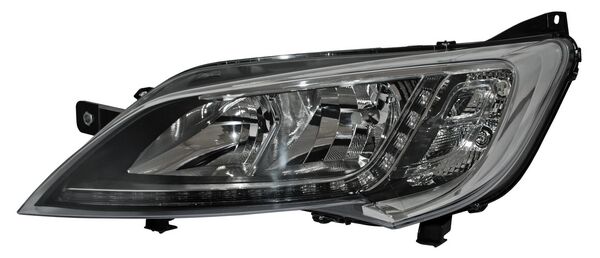 Faro para Fiat Ducato/ Manager 2015, 2016, 2017, 2018, 2019, 2020, 2021, 2022, 2023 - Con Luz de Día Cargo Van Fondo Cromado Con Motor, Izquierdo