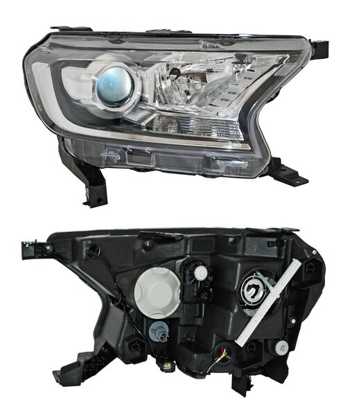 Faro para Ford Ranger 2017, 2018, 2019, 2020, 2021, 2022 - Con Lupa, Electrico Con Motor, Derecho