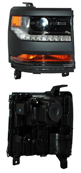 Faro para Camioneta Chevrolet 2016, 2017, 2018 - Filo Negro, Para Xenon, Derecho