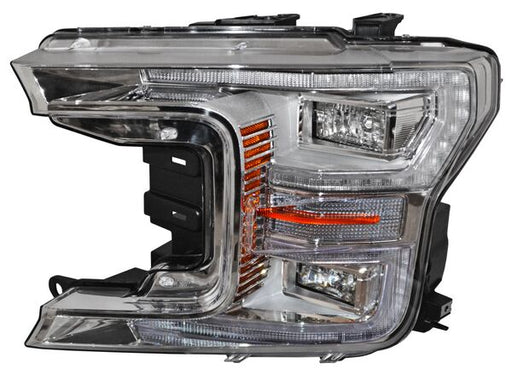 Faro Camioneta Ford Lobo 2018, 2019, 2020 Fondo Cromado LEDS - Izquierdo