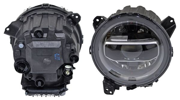 Faro para Jeep Wrangler 2018, 2019, 2020, 2021, 2022, 2023 Filo Negro, LEDS - Izquierdo