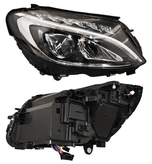 Faro para Mercedes Benz Clase C 2015, 2016, 2017, 2018 Eléctrico Con Motor, LEDS - Derecho