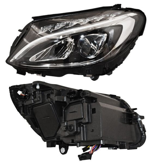 Faro para Mercedes Benz Clase C 2015, 2016, 2017, 2018 Eléctrico Con Motor, LEDS - Izquierdo