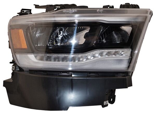 Faro para Dodge Ram 2019, 2020, 2021, 2022, 2023, 2024 Fondo Negro LEDS - Derecho
