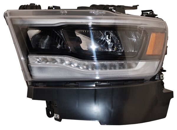 Faro para Dodge Ram 2019, 2020, 2021, 2022, 2023, 2024 Fondo Negro LEDS - Izquierdo