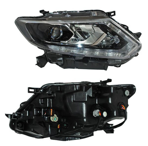Faro para Nissan Xtrail, X-Trail 2015, 2016, 2017 Eléctrico Con Motor, LEDS Con Lupa,Derecho