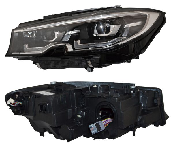 Faro para BMW Serie 3 2019, 2020, 2021, 2022 LEDS Con Motor, Con AFS Filo Cromado Izquierdo