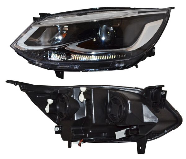 Faro para Onix 2020, 2021, 2022, 2023, 2024, 2025, 2026 Premier Filo Cromado Con Motor, Izquierdo