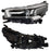 Faro para Toyota Hilux 2021, 2022, 2023, 2024, 2025 LEDS, con Filo Cromado, Con Lupa, Con Motor, 4WD, Diesel - Izquierdo