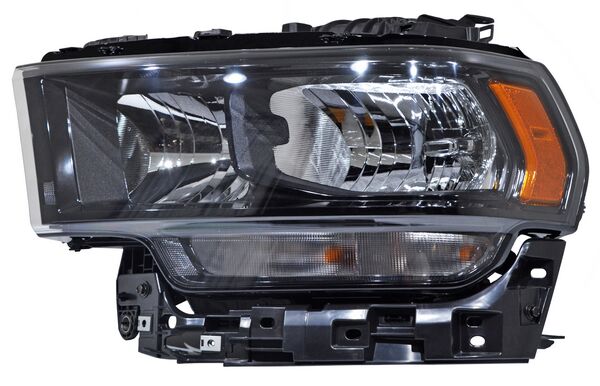 Faro para Dodge Ram 2500, 4000 - Años 2019, 2020, 2021, 2022, 2023, 2024 - Fondo Negro, Izquierdo