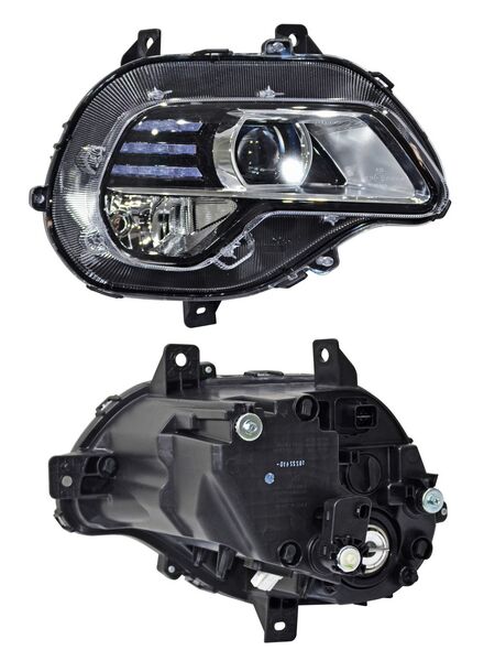 Faro para Chevrolet Groove 2022, 2023, 2024, 2025 - LEDS, Sin Balastra Filo Cromado - Derecho