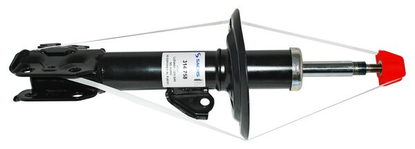 Amortiguador Delantero de Suspension para Toyota Yaris 2006, 2007, 2008, 2009, 2010, 2011, 2012, 2013, 2014 - Gas, Derecho
