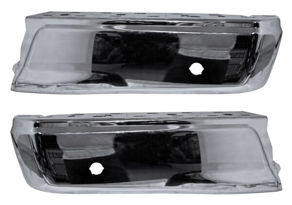 Juego de Alerones Traseros para Camioneta Ford Lobo 2015, 2016, 2017, 2018, 2019, 2020 - Cromados, Con Hoyos Para Sensores (juego, set)