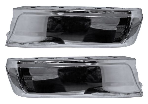 Juego de Alerones Traseros para Camioneta Ford Lobo 2015, 2016, 2017, 2018, 2019, 2020 - Cromados, Sin Hoyos Para Sensores (juego, set)